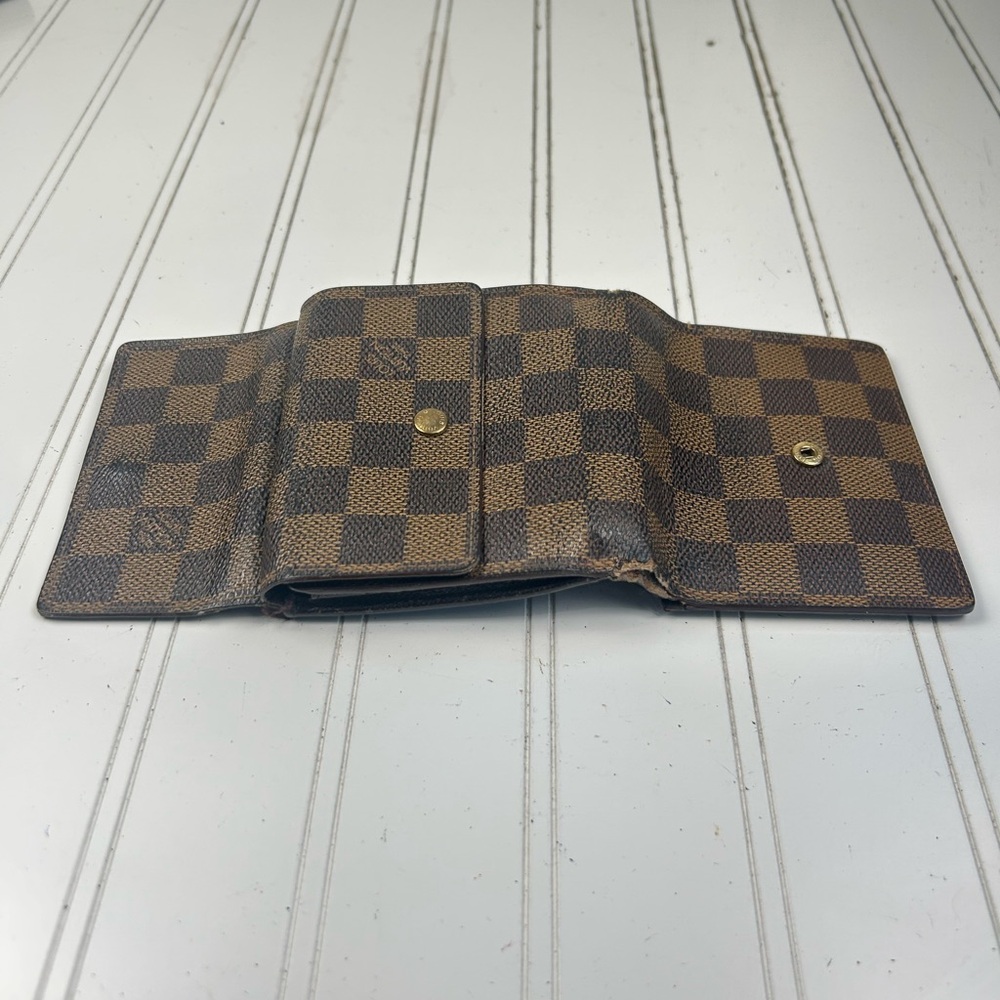 Louis Vuitton Portefeuille Elise Damier Wallet Women Brown One Size - Picture 8 of 10